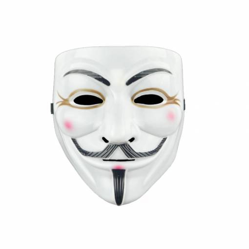 Maska Anonymous - Biela s linkami