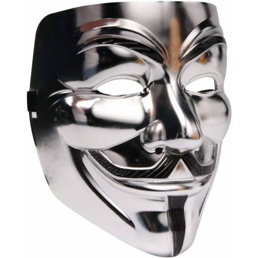 Maska Anonymous - Strieborná