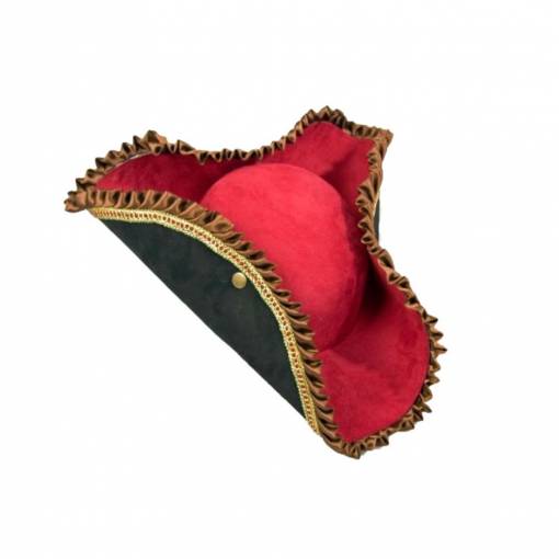 Pirátsky klobúk - Černo červený