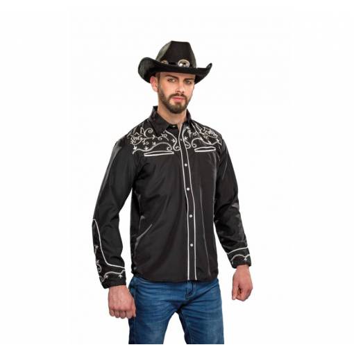 Pánska košeľa - Wild West, čierna XL