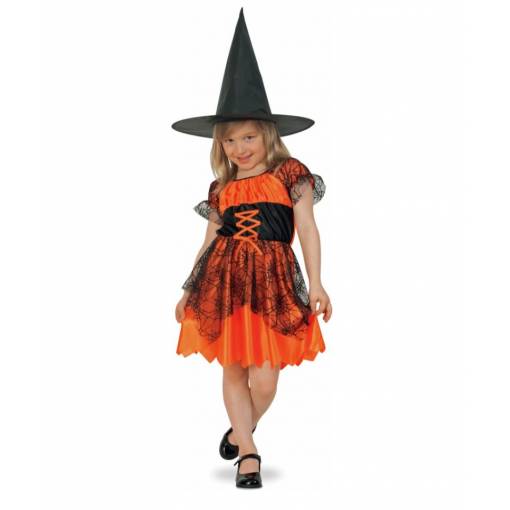 Detský kostým - Oranžová čarodejnica 116