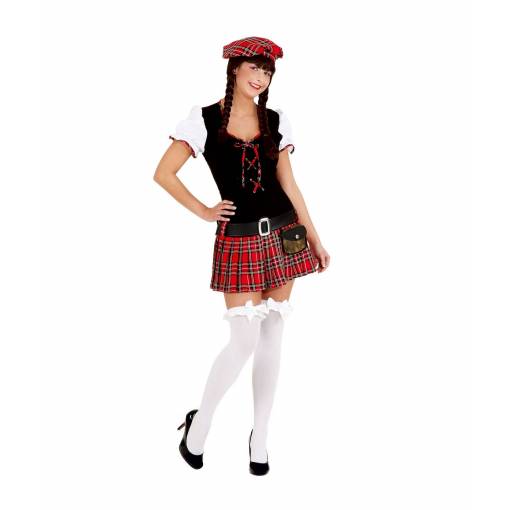 Dámsky kostým - Škótsky červený 44