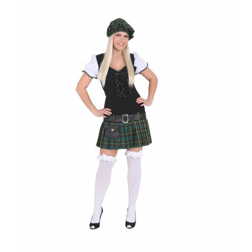 Dámsky kostým - Škótsky zelený 44