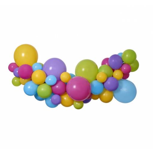 Balóniková girlanda - Farebná, 65 balónikov