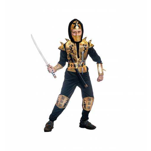 Detský kostým - Zlatý ninja 116/128