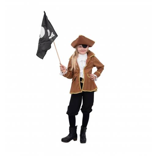 Detský kabát - Pirát hnedý 128