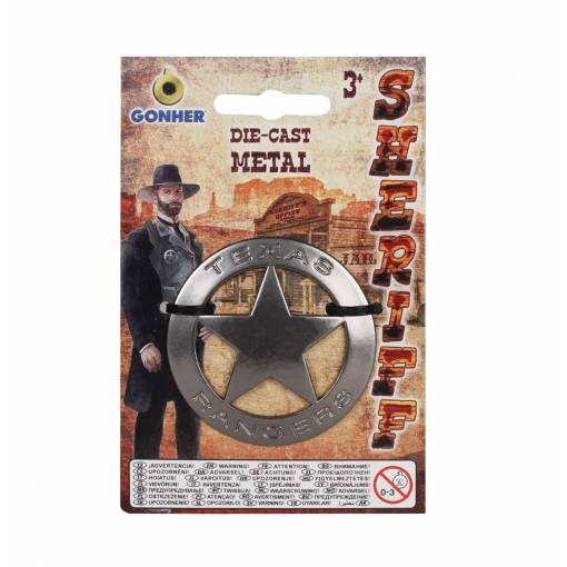 Kovový odznak šerifa s magnetom