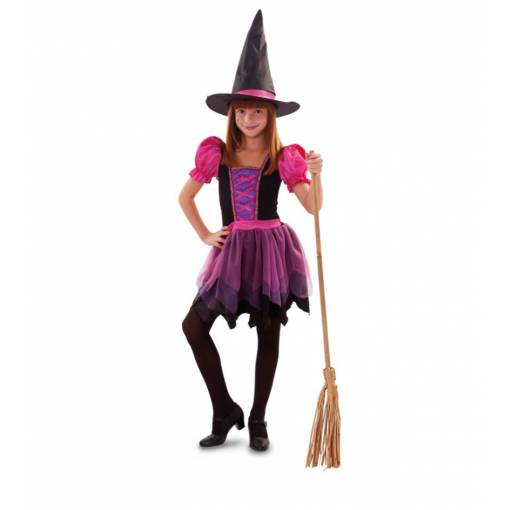 Detský kostým - Ružová čarodejnica 128