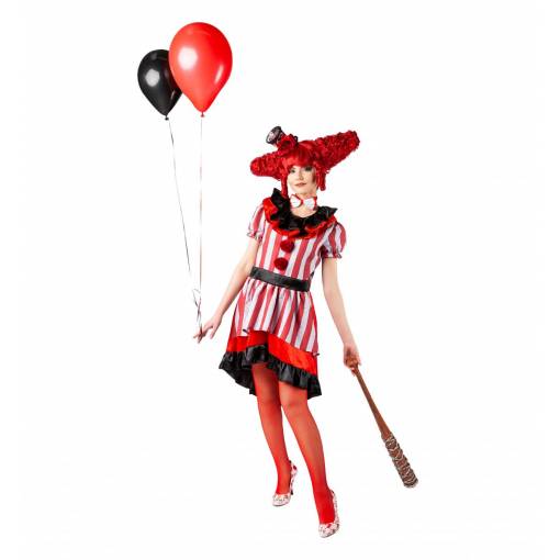 Foto - Dámsky kostým - Halloweensky klaun XL
