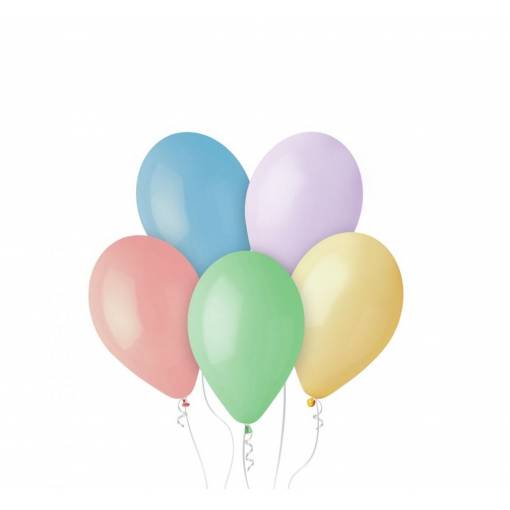 Sada balónikov - Pastelové farby, 10 kusov