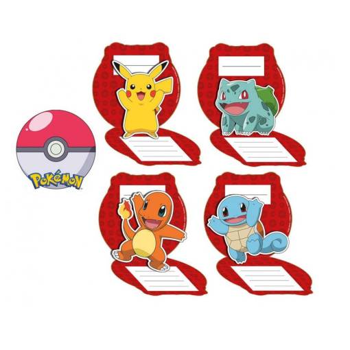Pozvánky - Pokémon, 8 ks
