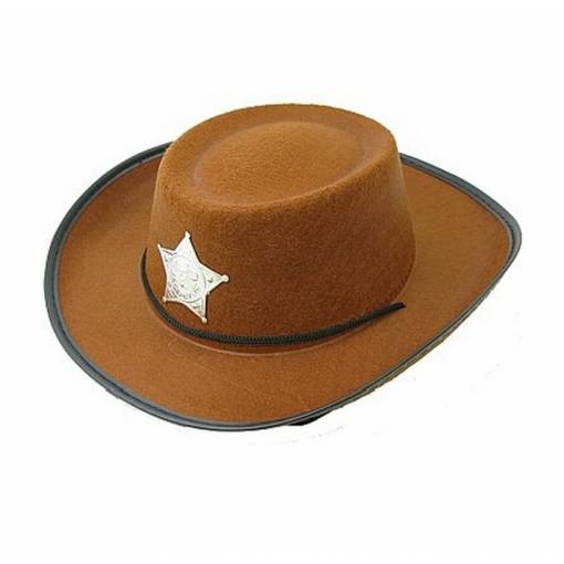 Detský Western klobúk - Hnedý