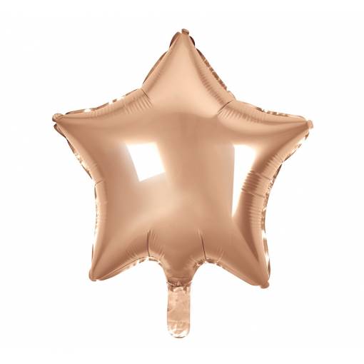 Fóliový balónik - Ružová zlatá, hviezda