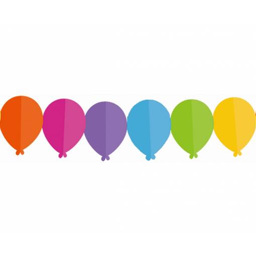 Papierová girlanda - Farebné balóniky