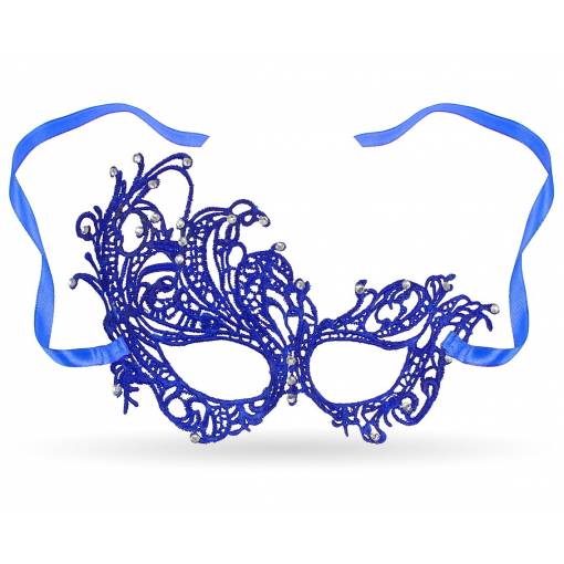 Čipková maska - Modrá