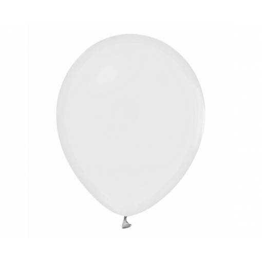 Pastelové balóniky - Biela, 10 kusov