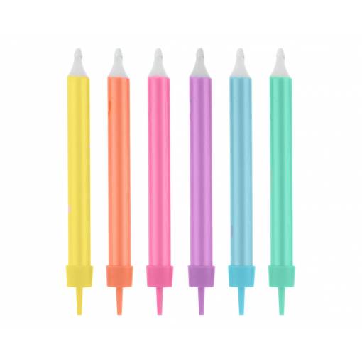 Narodeninové sviečky - farebné, 12 kusov