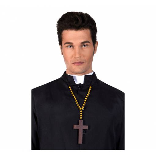 Drevený náhrdelník s krížom - Pre kňazov