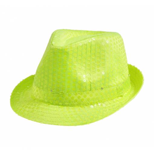 Blikajúci neónový klobúk - Žltý