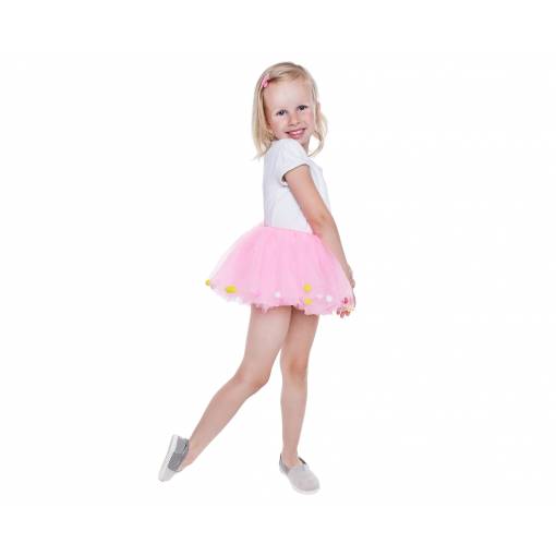 Detský kostým - Ružová balerína s bodkami