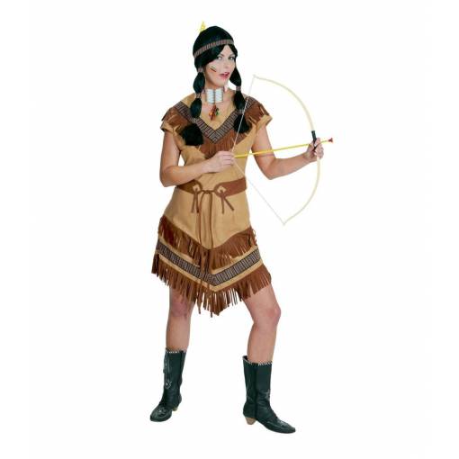 Dámsky kostým - Indiánka, béžová 38