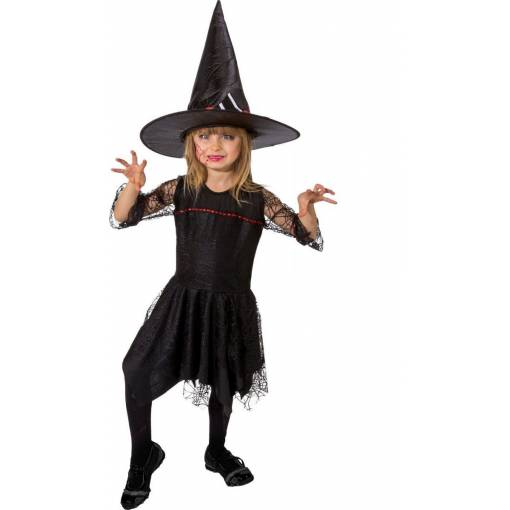 Detský kostým - Halloween šaty, čierne 152