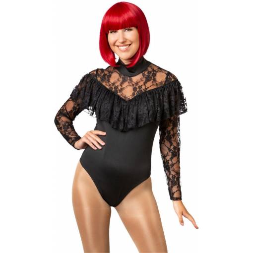 Foto - Dámsky kostým - Čipkové body, čierne L/XL